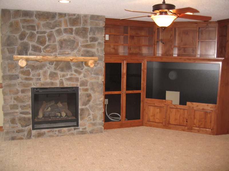 Large Stone Fireplace